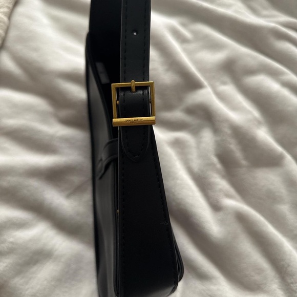 Yves Saint Laurent Black and Gold Shoulder Bag - Picture 3 of 3